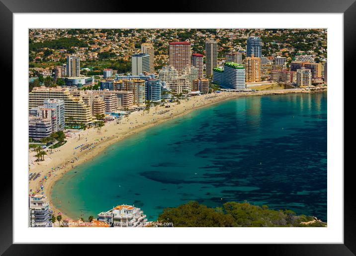 Apartments in the beach of Calpe Framed Mounted Print by Vicente Sargues