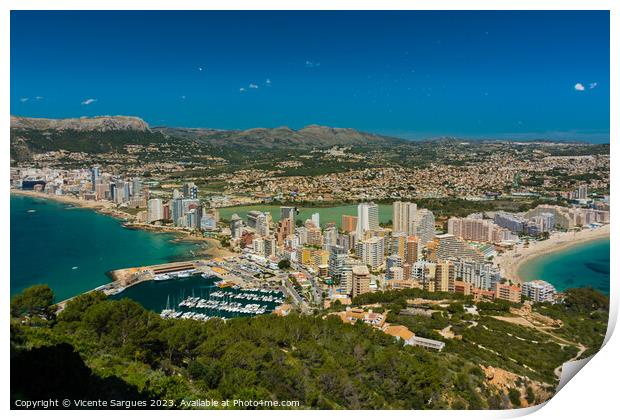 Apartments and hotels in Calpe Print by Vicente Sargues