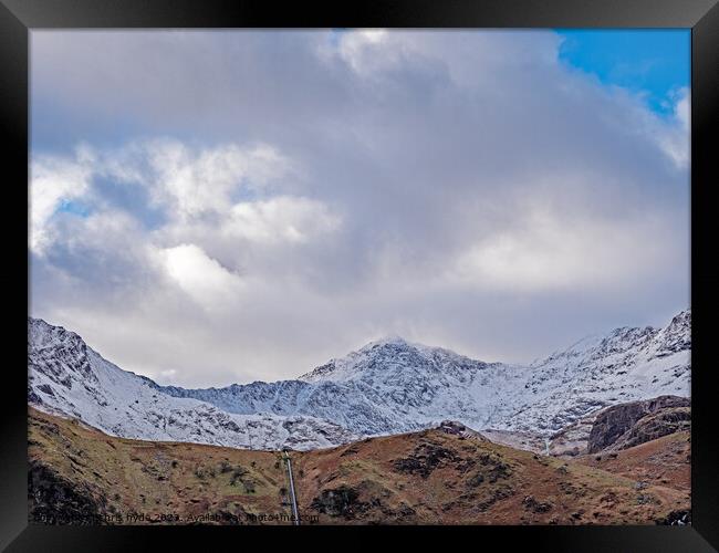 Snowdon Peak Framed Print by chris hyde