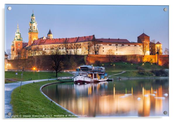 Wawel Castle Acrylic by Slawek Staszczuk