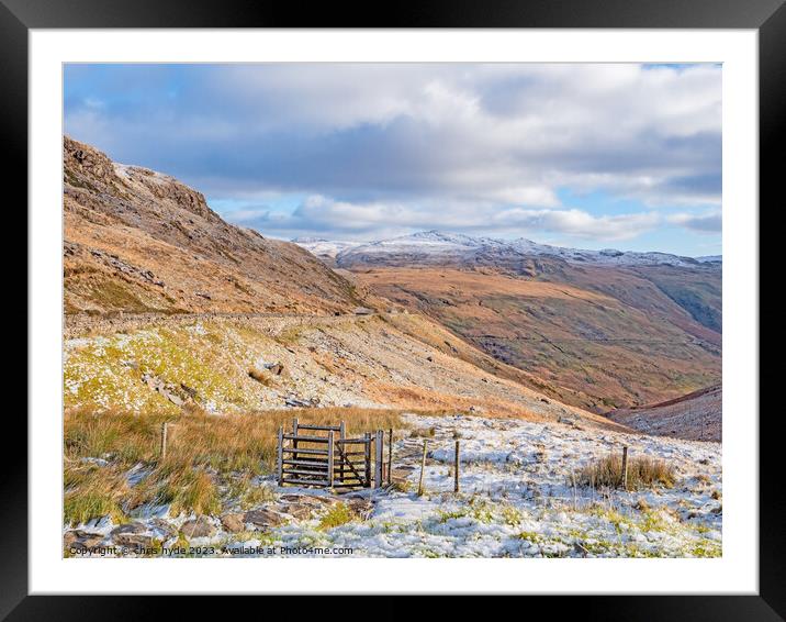 Pen y Pas Snowdonia Framed Mounted Print by chris hyde