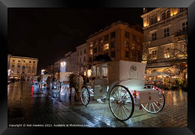 Krakow Horse and carriage  Framed Print by Rob Hawkins