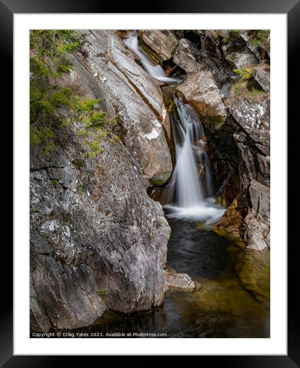 Falls of Bruar Scotland. Framed Mounted Print by Craig Yates