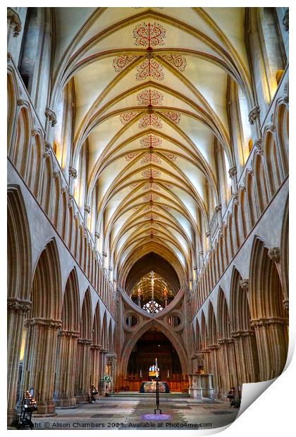 Wells Cathedral Interior  Print by Alison Chambers