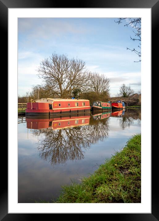 Reflections on the Lancaster Canal Framed Mounted Print by Gary Kenyon