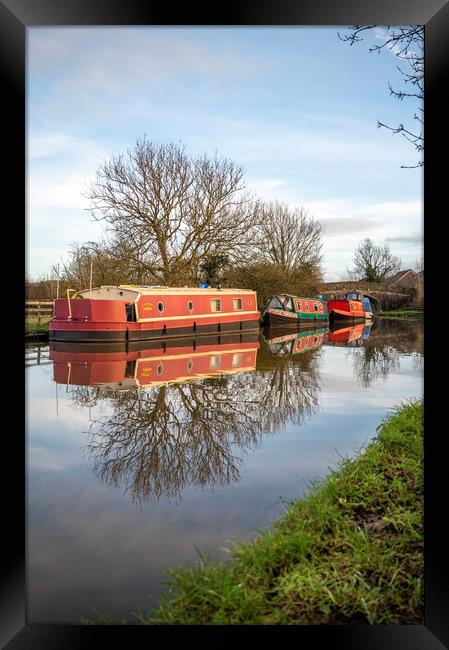 Reflections on the Lancaster Canal Framed Print by Gary Kenyon