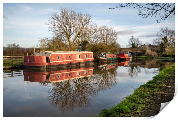 Lovely reflections on the Lancaster Canal Print by Gary Kenyon