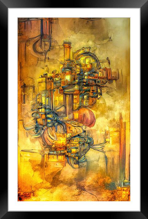 Leonardo's Vision of Time Travel Framed Mounted Print by Roger Mechan