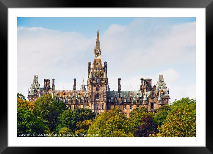 Fettes College, Edinburgh Framed Mounted Print by Kasia Design