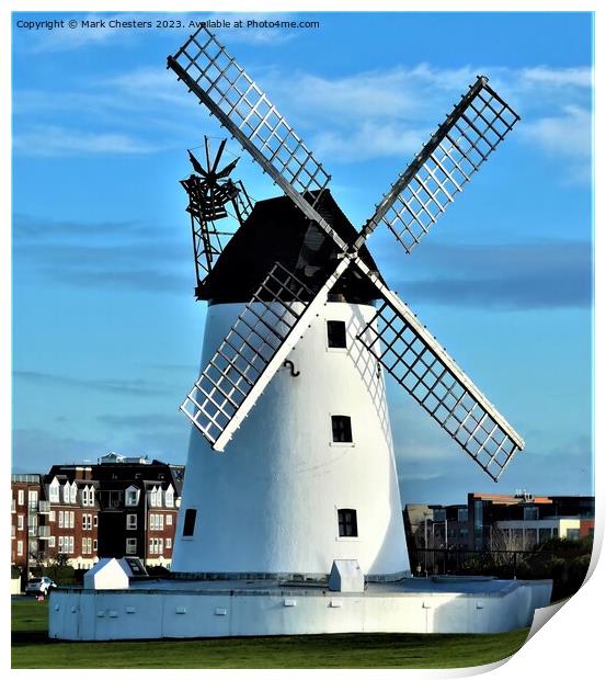 Lytham St Annes windmill 2 Print by Mark Chesters