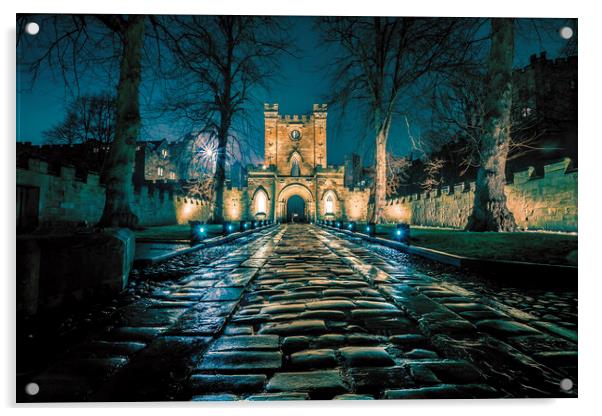 Durham University Entrance Acrylic by Les Hopkinson