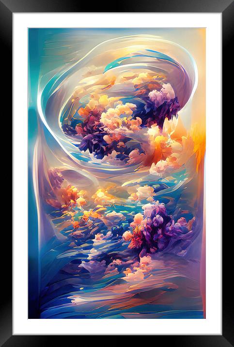 Cosmic Creation Framed Mounted Print by Roger Mechan