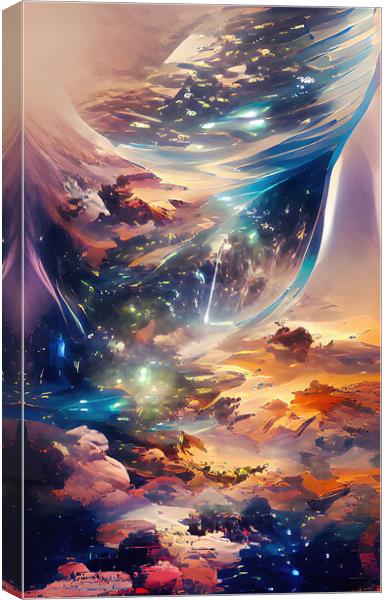 "Cosmic Symphony" Canvas Print by Roger Mechan