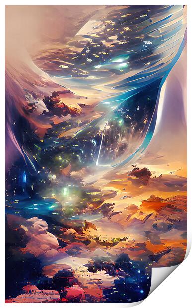 "Cosmic Symphony" Print by Roger Mechan