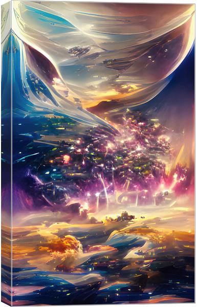 Birth of the Solar System Canvas Print by Roger Mechan