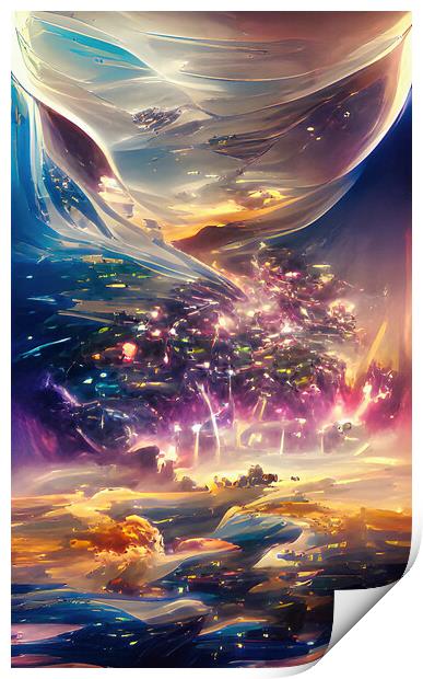 Birth of the Solar System Print by Roger Mechan