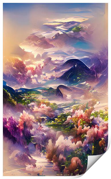Serene Hills Print by Roger Mechan