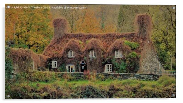 Llanrwst tea room Where Autumn meets tradition Acrylic by Mark Chesters