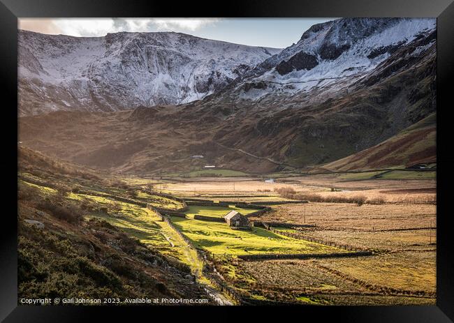 driving around Snowdonia National Park in winter  Framed Print by Gail Johnson