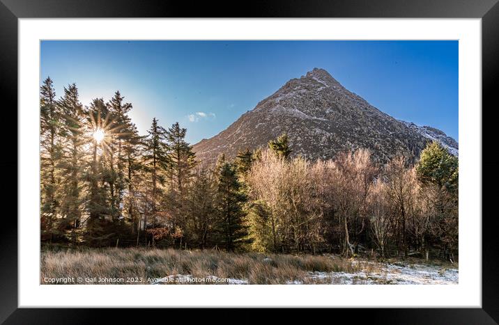 driving around Snowdonia National Park in winter  Framed Mounted Print by Gail Johnson