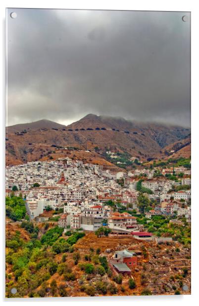 Competa Costa Del Sol Andalucia Spain Acrylic by Andy Evans Photos