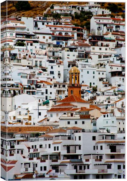 Competa Costa Del Sol Andalucia Spain Canvas Print by Andy Evans Photos