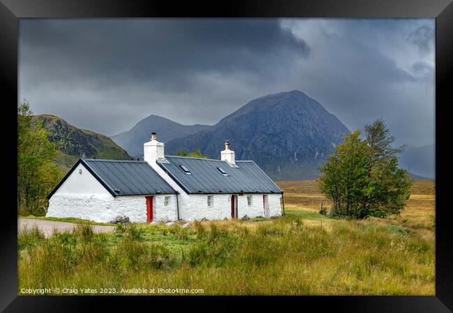 Black Rock Cottage Glencoe Scotland Framed Print by Craig Yates