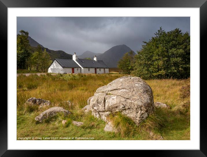 Black Rock Cottage Glencoe Scotland Framed Mounted Print by Craig Yates