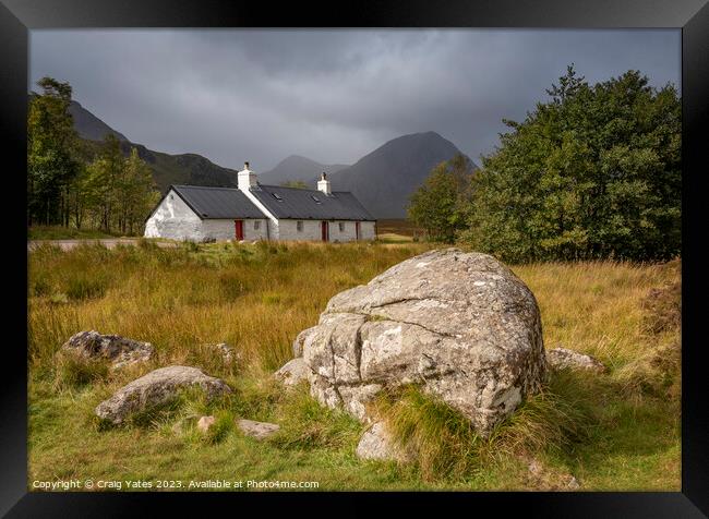 Black Rock Cottage Glencoe Scotland Framed Print by Craig Yates