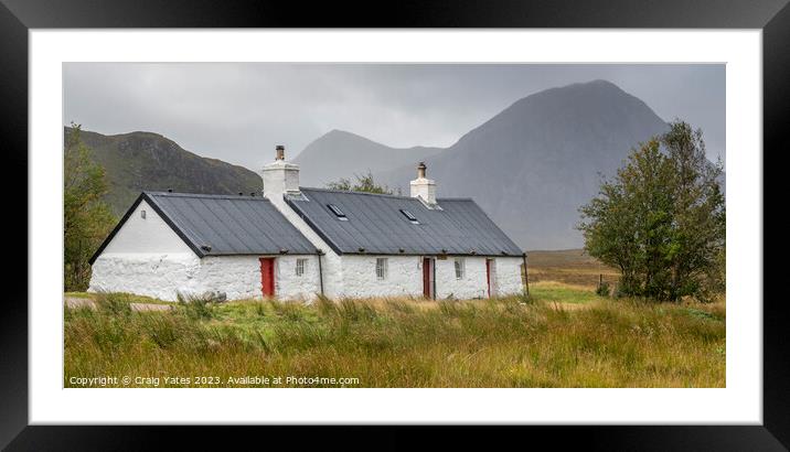 Black Rock Cottage Glencoe Scotland. Framed Mounted Print by Craig Yates