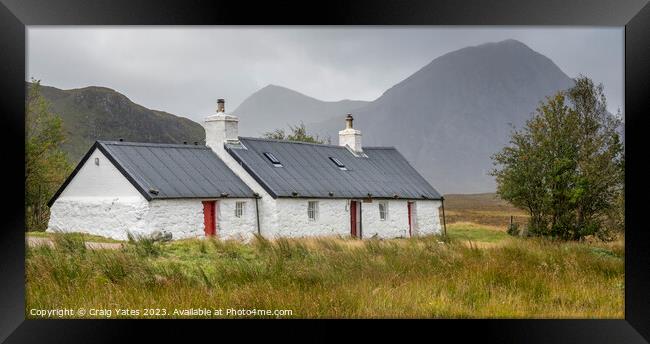 Black Rock Cottage Glencoe Scotland. Framed Print by Craig Yates