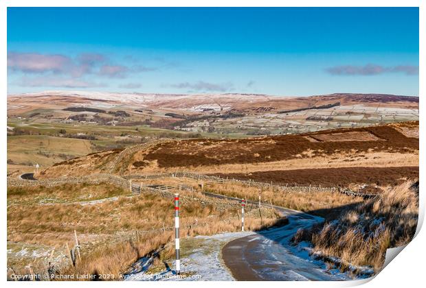 Harker Hill over to the Hudes Hope, Teesdale Print by Richard Laidler
