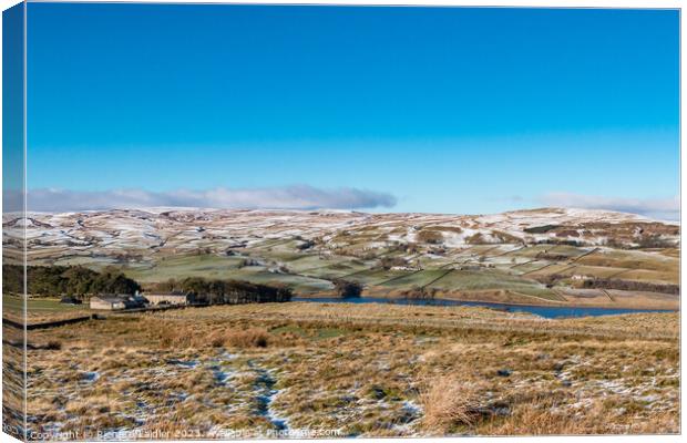 Wintry Lunedale from Harker Hill Canvas Print by Richard Laidler