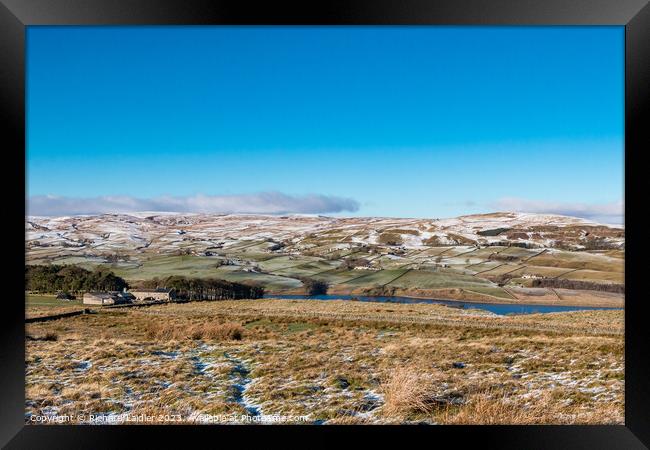 Wintry Lunedale from Harker Hill Framed Print by Richard Laidler