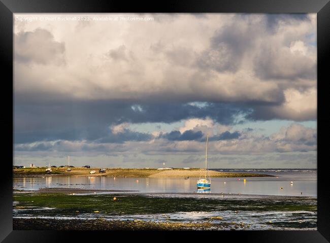 Incoming Tide in Red Wharf Bay Anglesey Framed Print by Pearl Bucknall