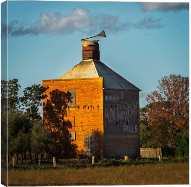 Old Farm Building in the Country side, Melbourne,  Canvas Print by Maggie Bajada