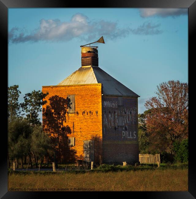 Old Farm Building in the Country side, Melbourne,  Framed Print by Maggie Bajada