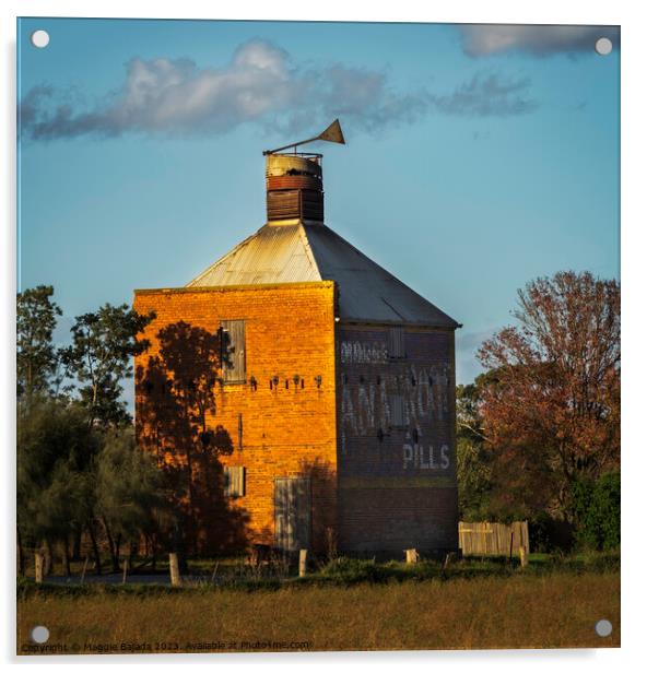 Old Farm Building in the Country side, Melbourne,  Acrylic by Maggie Bajada