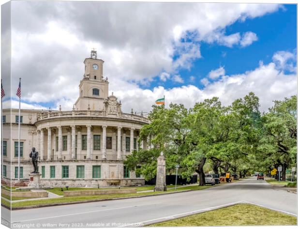 Miracle Mile Historic Town Hall Building Coral Gables Florida Canvas Print by William Perry