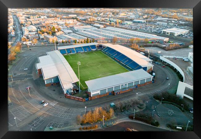 The Technique Stadium Framed Print by Apollo Aerial Photography