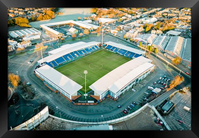 The Technique Stadium Framed Print by Apollo Aerial Photography