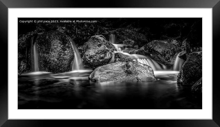 Waterfalls on River Etive  Framed Mounted Print by phil pace