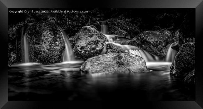 Waterfalls on River Etive  Framed Print by phil pace