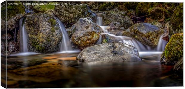 Waterfalls on River Etive  Canvas Print by phil pace
