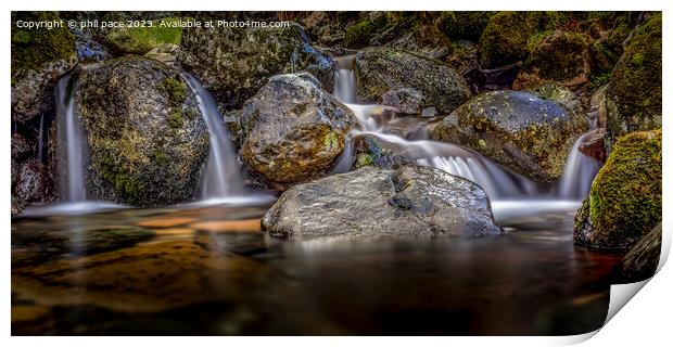 Waterfalls on River Etive  Print by phil pace