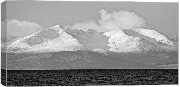 Goat Fell on Arran in Winter Canvas Print by Allan Durward Photography