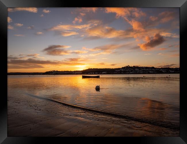 Beautiful Sunset clouds at Appledore Framed Print by Tony Twyman