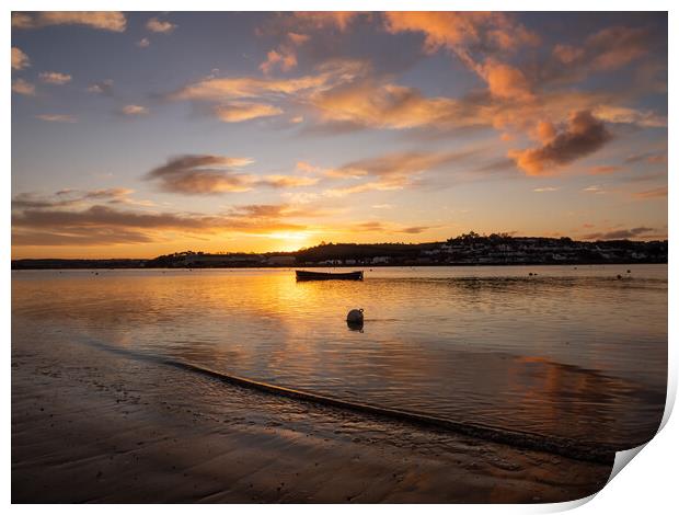 Beautiful Sunset clouds at Appledore Print by Tony Twyman