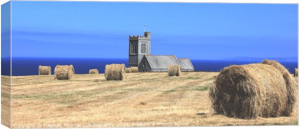 St. Helen's Church, Lundy Island, North Devon, UK Canvas Print by Stephen Thomas Photography 