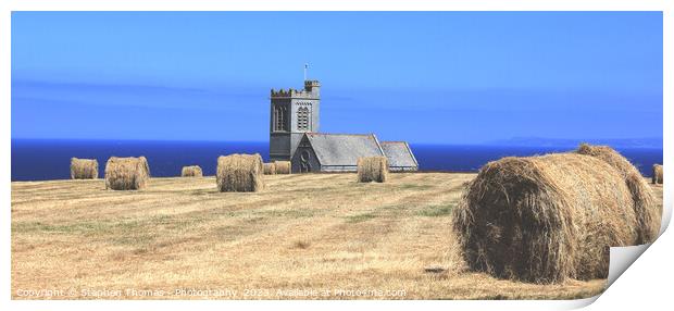 St. Helen's Church, Lundy Island, North Devon, UK Print by Stephen Thomas Photography 